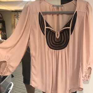 Daniel Rainn stunning nude/pink blouse